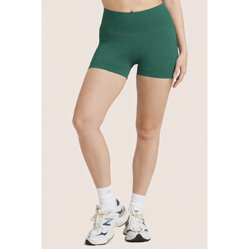 SET ACTIVE SCULPTFLEX Power‎ Shorts Forest Green Size Medium High Rise Seamless